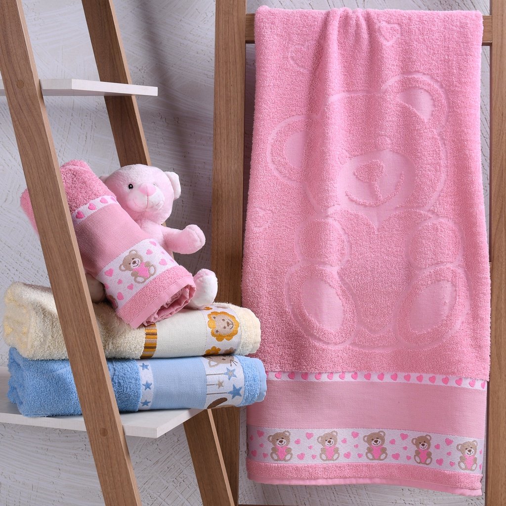 Kit 2 Toalhas de Banho Kids Infantil Para Bordar Ponto Cruz 100% Algodão